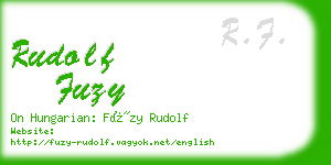 rudolf fuzy business card